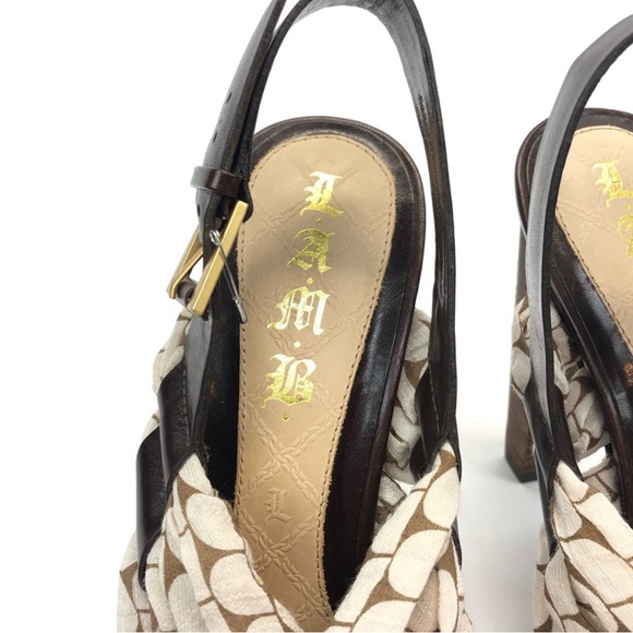 L.A.M.B. Tamika Strappy Fabric Sandals - Picture 3 of 7